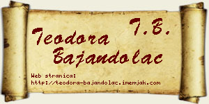 Teodora Bajandolac vizit kartica